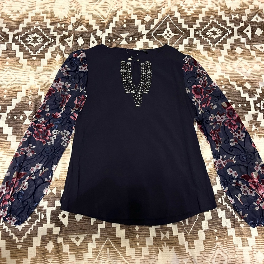 Navy blue blouse